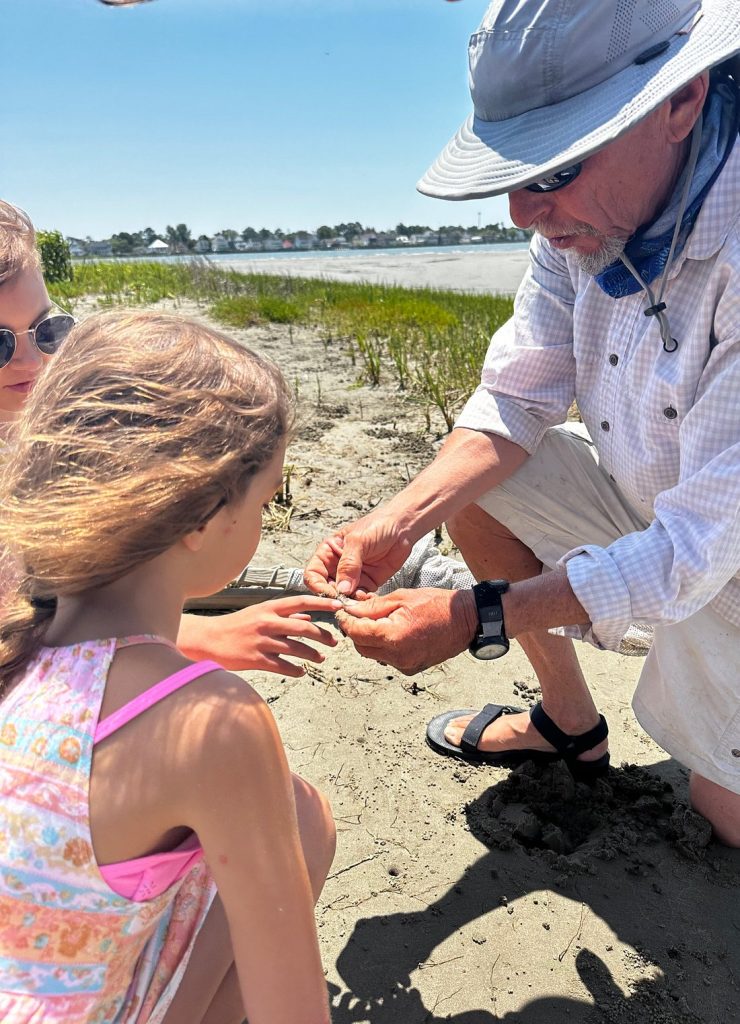 Captain Barry explains shells tactile